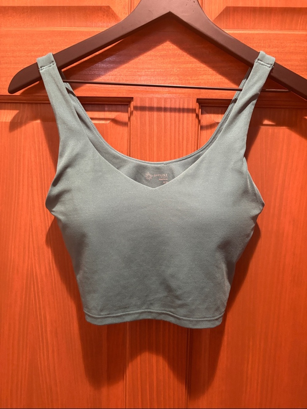 Aerie Teal Crop Tank Top